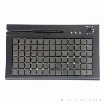 Programmable POS keyboard with 3 tracks magnetic stripe card reading and 78 cherry keys
